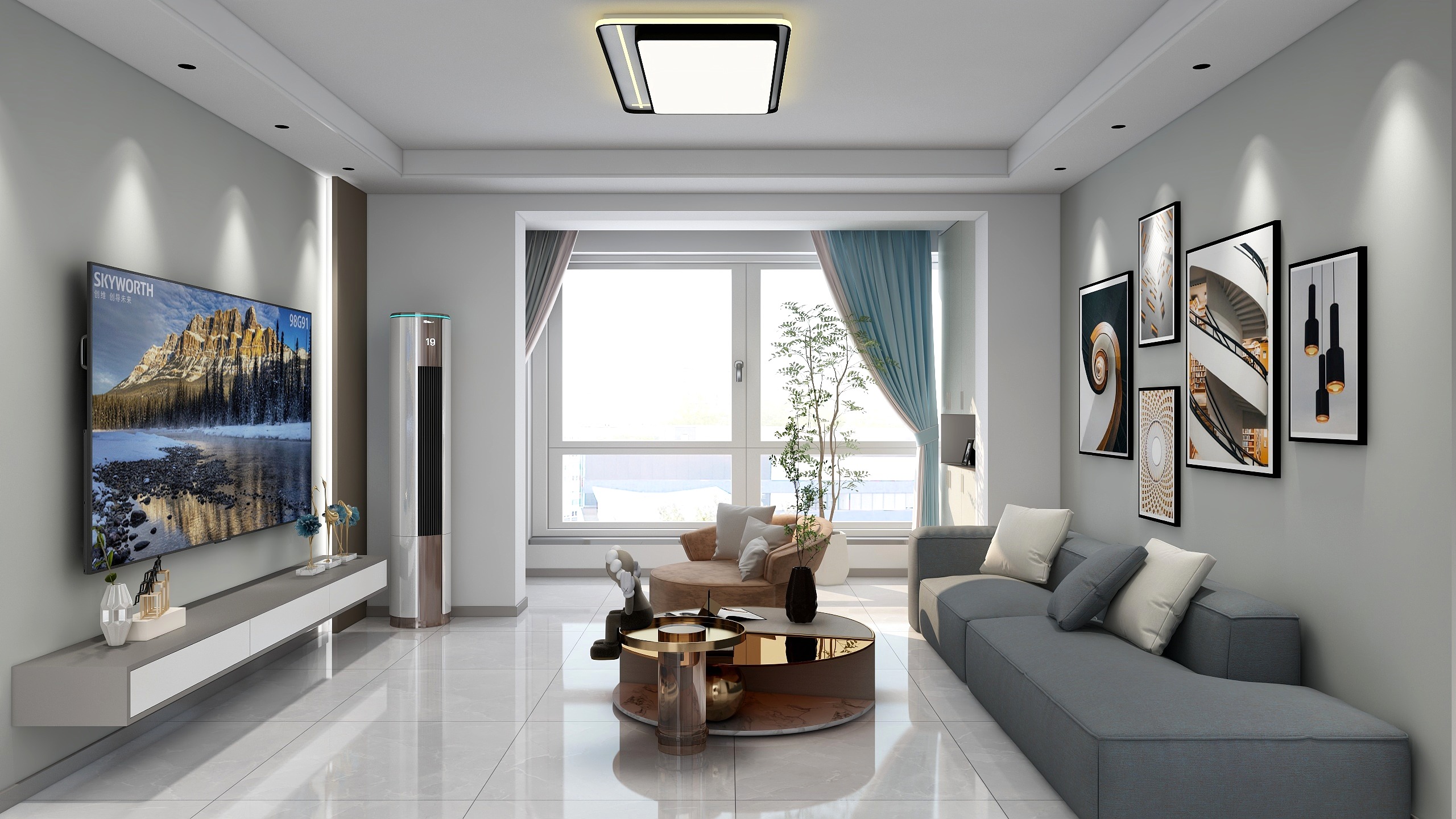 126㎡三室室内装修设计 灵感与效果图解析