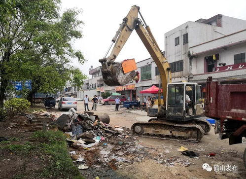 鹤城镇325国道两侧建筑物全面拆除工作正式启动